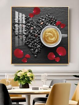 The Next Decor - Coffee Charm Glass Finish Square Wall Art