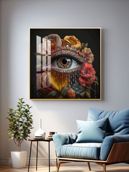 The Next Decor - Opulent Eye Oasis Glass Finish Square Wall Art