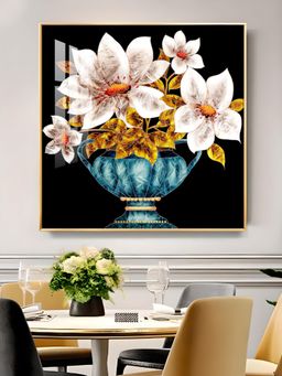 The Next Decor - Vase of Vibrance Glass Finish Square Wall Art