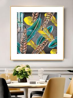 The Next Decor - Feathered Canopy Glass Finish Square Wall Art