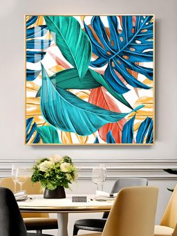 The Next Decor - Leafy Retreat Glass Finish Square Wall Art