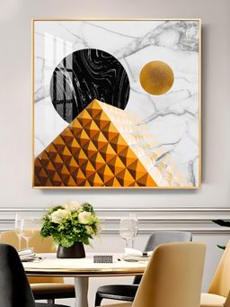 The Next Decor - Luxe Sphere Glass Finish Square Wall Art