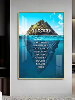 The Next Decor - Triumph Essence Glass Finish Vertical Wall Art