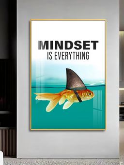The Next Decor - Mindset Is Everything Glass Finish Vertical Wall Art