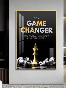 The Next Decor - Be A Game Changer Glass Finish Vertical Wall Art
