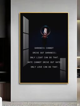 The Next Decor - Illuminating Hope Glass Finish Vertical Wall Art