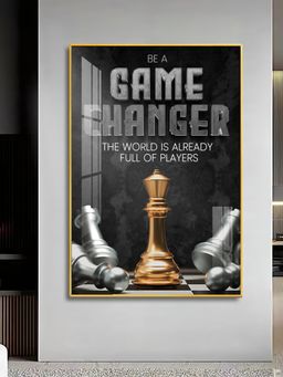 The Next Decor - Game Changer Glass Finish Vertical Wall Art
