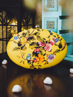 NR by Nidhi Rathi - Printed Yellow Clutch