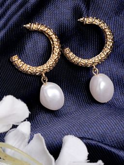 Lilly & Sparkle - Gold-Toned Contemporary Half Hoop Earrings