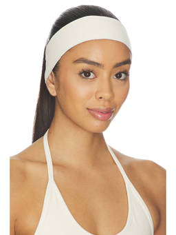 437 - Micro Women's Reversible Elastic Headband Teddy & Cream