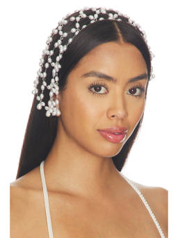 8 Other Reasons - Pearl Net Women's Pull-On Head Chain White