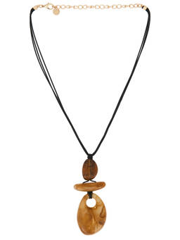 8 Other Reasons - Cord Pendant Women's Adjustable Necklace Brown