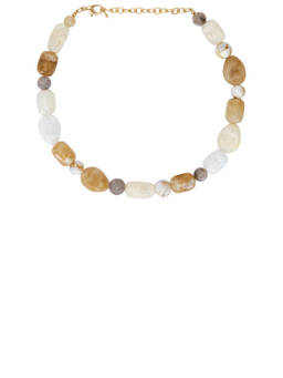 8 Other Reasons - Beaded Women's Multi Stone Gold-Tone Necklace Multi-Color