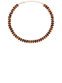 8 Other Reasons - Molten Loop Women's Beaded Lobster Clasp Necklace Brown