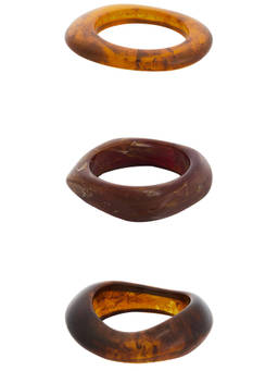 8 Other Reasons - Women's Lightweight Slip-On Acetate Bangle Bracelet Set Brown