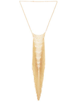 8 Other Reasons - Statement Women's Fringe Chain Statement Necklace Gold
