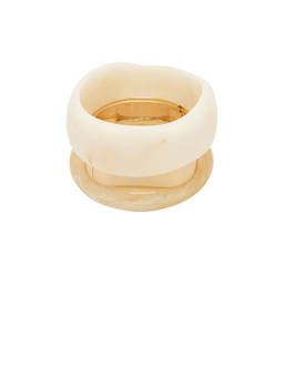 8 Other Reasons - Women's Set of 3 Slip-On Acrylic Bangle Bracelet Gold