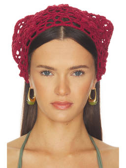 Casa Clara - Crochet Women's Adjustable Tie Head Scarf Red