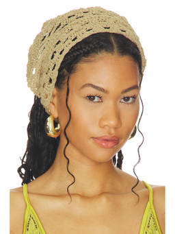 Casa Clara - Crochet Women's Adjustable Tie Head Scarf Beige