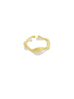 Casa Clara - Asymmetric Women's Slip-On Ring Duo Metallic