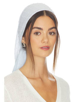 ELCE - Textured Women's Tie-Up Head Scarf White