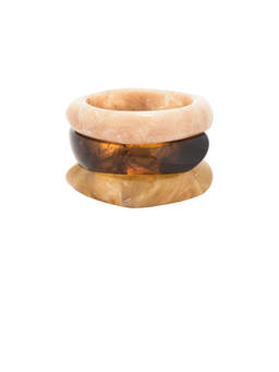 Epifene - Women's Lightweight Acetate Resin Bangle Set Multi-Color