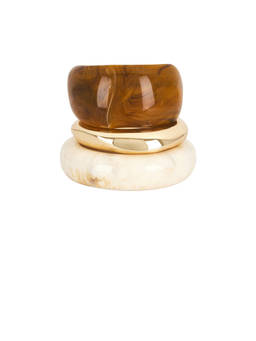 Epifene - Chunky Women's Statement Acetate Bangle Bracelets Multi-Color