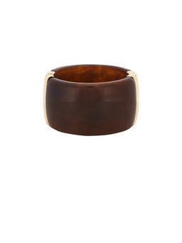 Epifene - Bold Women's Hinged Acetate Bangle Bracelet Brown