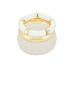 Epifene - Women's Statement Slip-On Bangle Bracelet Set Gold