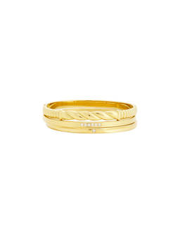 Epifene - Crystal Croissant Women's Lightweight Bangle Bracelet Set Gold