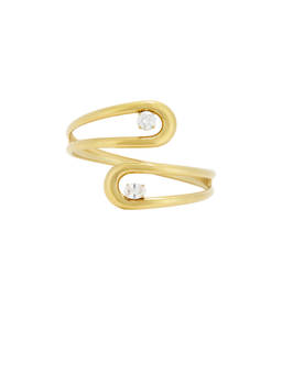 Epifene - Crystal Women's Wrap-Around Slip-On Arm Cuff Gold