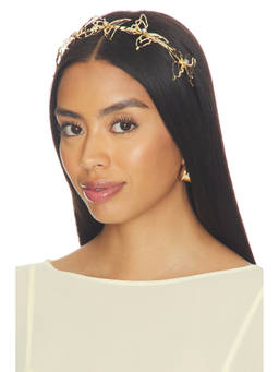 Ettika - Seas The Day Women's Crystal Butterfly Metal Hair Band Gold