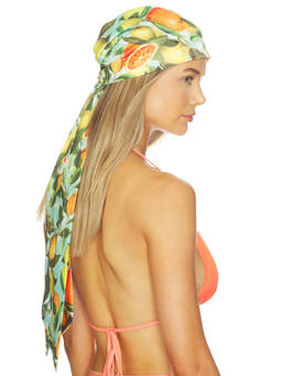 Eugenia Kim - Printed Women's Elastic Tie-Up Head Scarf Aqua