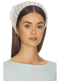 FAITHFULL THE BRAND - Cotton Women's Self-Tie Head Scarf White