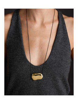 Heaven Mayhem - Julia Women's Adjustable Cord Long Pendant Necklace Gold