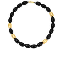 Heaven Mayhem - Clementine Women's Beaded Hook & Loop Necklace Black