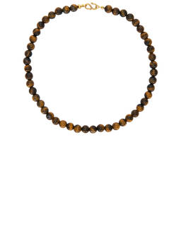 Heaven Mayhem - Sol Women's Tiger Eye Beaded Necklace Brown