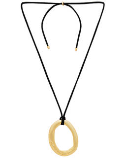 Heaven Mayhem - Maxi Women's Adjustable Suede Pendant Necklace Black