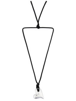 Jenny Bird - Art Heart Women's Adjustable Cord Pendant Necklace Black
