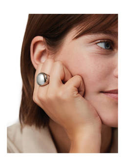 Jenny Bird - Nelle Women's Minimal Stackable Statement Ring Silver