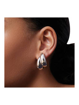 Jenny Bird - Women's Lightweight Statement Hoop Earrings Silver
