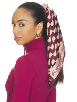 Malbon - Silk Women's Self-Tie Scarf Scrunchie Magenta