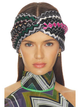Missoni - Chevron Knit Women's Twist Front Headband Multi-Color