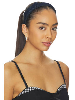 petit moments - Stas Women's No-Slip Bow Headband Blue