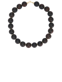 Ronny Kobo - Sardonyx Women's Beaded Wooden Necklace Brown