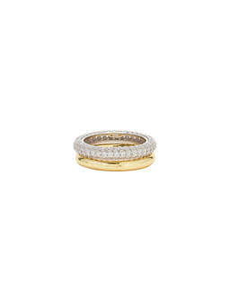 SHASHI - Women's Stackable Stone Detail Ring Set Gold