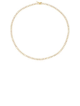 SHASHI - Diamond Tennis Women's Vermeil CZ Stone Necklace Gold