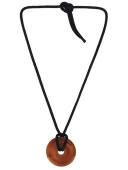 SHASHI - Carnelian Women's Bohemian Suede Cord Tie Necklace Orange