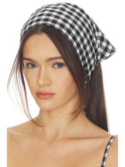Tularosa - Seersucker Women's Tie-Up Head Scarf Black