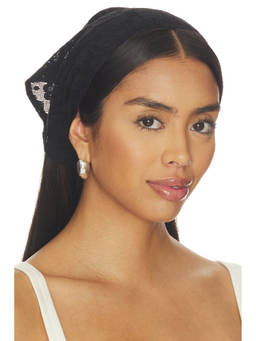 Tularosa - Lace Women's Tie-Up Head Scarf Black